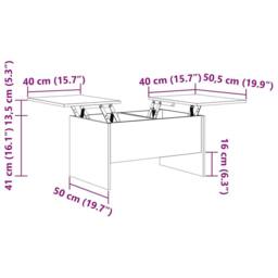 Berkfield Home Modern Coffee Table Concrete Grey 80x50x42.5 cm Engineered Wood - thumbnail 9