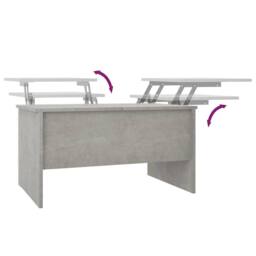 Berkfield Home Modern Coffee Table Concrete Grey 80x50x42.5 cm Engineered Wood - thumbnail 8