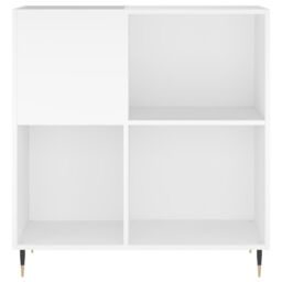 Berkfield Home Record Cabinet White 84.5x38x89 cm Engineered Wood - thumbnail 4