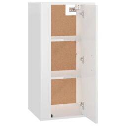 Berkfield Home Wall Mounted TV Cabinet High Gloss White 40x34, 5x80 cm - thumbnail 7