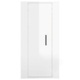 Berkfield Home Wall Mounted TV Cabinet High Gloss White 40x34, 5x80 cm - thumbnail 5