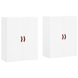 Berkfield Home Wall Mounted Cabinets 2 pcs White 69.5x34x90 cm - thumbnail 2
