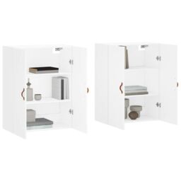 Berkfield Home Wall Mounted Cabinets 2 pcs White 69.5x34x90 cm - thumbnail 3