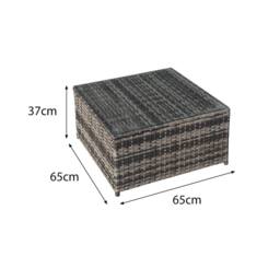 Oseasons Malta Rattan 10 Seat U-Shape Set in Grey Walnut with 2 Footstools - thumbnail 5