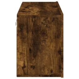 Berkfield Home TV Cabinet Wall-mounted Smoked Oak 80x30x41 cm in Brown - Size: 80 x 30 x 41 cm - thumbnail 7