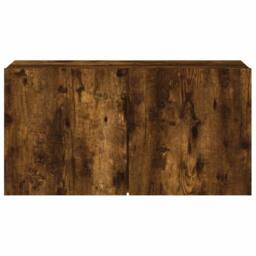 Berkfield Home TV Cabinet Wall-mounted Smoked Oak 80x30x41 cm in Brown - Size: 80 x 30 x 41 cm - thumbnail 6