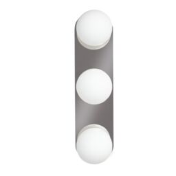 ValueLights Orbital 3 Way Bar Opal Glass IP44 Ceiling Light with Cool LED Bulbs in Silver - thumbnail 2