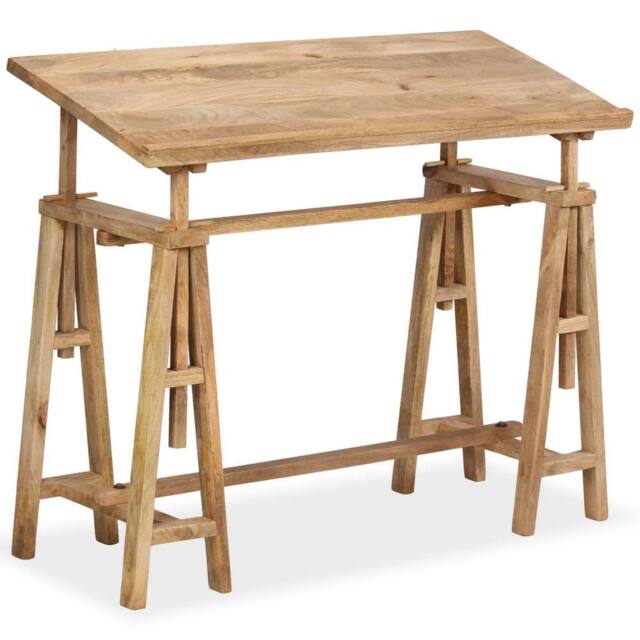 Berkfield Home Drafting Table Solid Mango Wood 116x50x76 cm in Brown - Size: 116 x 50 x 76 cm