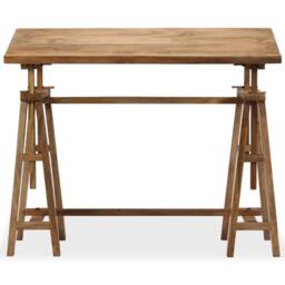 Berkfield Home Drafting Table Solid Mango Wood 116x50x76 cm in Brown - Size: 116 x 50 x 76 cm - thumbnail 3