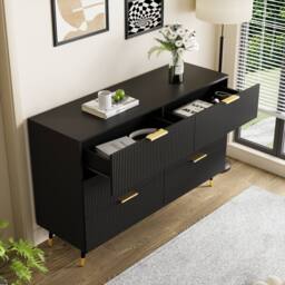 BTM Elegant sideboard with modern design, chest of drawers & plenty of storage space - thumbnail 2