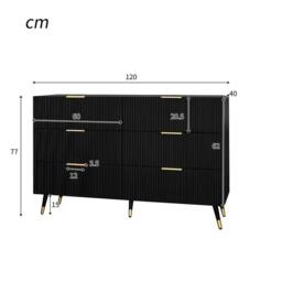 BTM Elegant sideboard with modern design, chest of drawers & plenty of storage space - thumbnail 4
