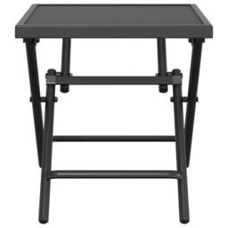 Berkfield Home Folding Garden Table Anthracite 38x38x38 cm Steel Mesh in Black - Size: 38 x 38 x 38 cm - thumbnail 3
