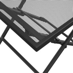 Berkfield Home Folding Garden Table Anthracite 38x38x38 cm Steel Mesh in Black - Size: 38 x 38 x 38 cm - thumbnail 7