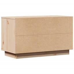 Berkfield Home TV Cabinet 74x35x44 cm Solid Wood Pine in Light Brown - Size: 74 x 35 x 44 cm - thumbnail 7