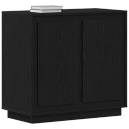 Berkfield Home Sideboard Black Oak 80x34x75 cm Engineered Wood - Size: 80 x 34 x 75 cm - thumbnail 3