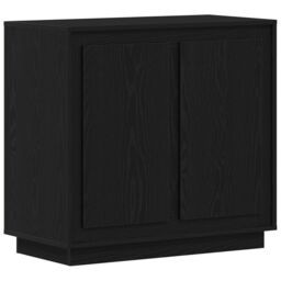 Berkfield Home Sideboard Black Oak 80x34x75 cm Engineered Wood - Size: 80 x 34 x 75 cm - thumbnail 2