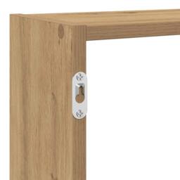 Berkfield Home Wall Cube Shelf 7 Compartments Artisian Oak Engineered Wood in Brown - thumbnail 8