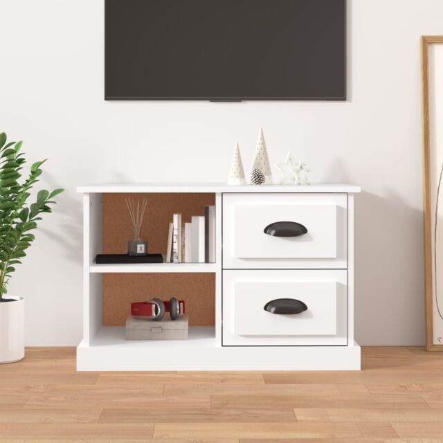 Berkfield Home TV Cabinet White 73x35.5x47.5 cm Engineered Wood - image 1