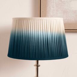 Ruma Blue Ombre Pleated Tapered Lamp Shade for Table Lamps - Size: 8 inches