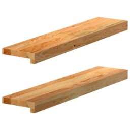 Berkfield Home Window Sills 2 pcs¬†Light Brown 70x15x2 cm Solid Wood Oak - Size: Medium