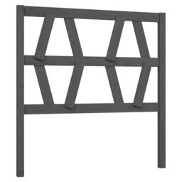 Berkfield Home Bed Headboard Grey 96x4x100 cm Solid Wood Pine - Size: 96 x 4 x 100 cm - thumbnail 2