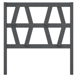 Berkfield Home Bed Headboard Grey 96x4x100 cm Solid Wood Pine - Size: 96 x 4 x 100 cm - thumbnail 3