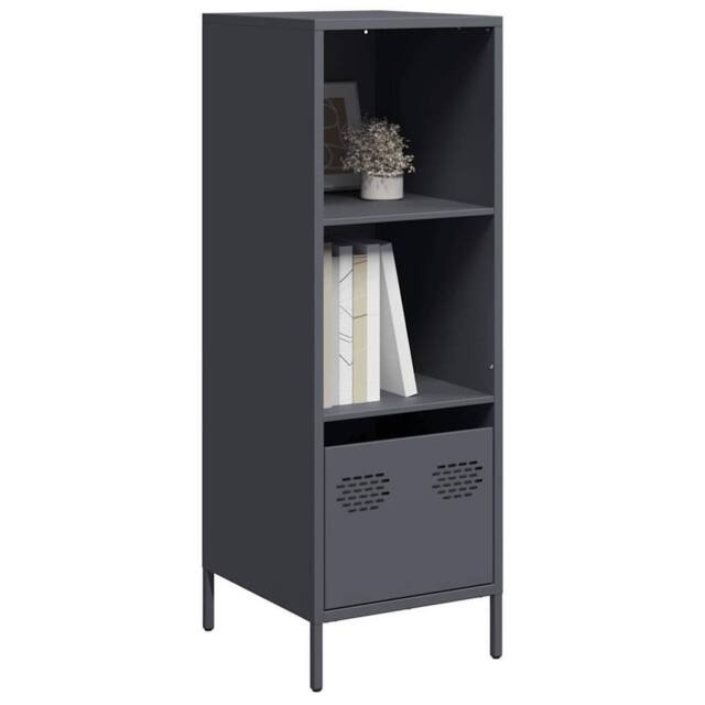 Berkfield Home Highboard Anthracite 35x39x103.5 cm Steel in Dark Grey - image 1