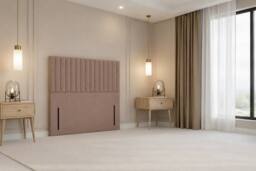 "Nexus Mattresses Ltd Amalfi Plush Divan Bed Base 2 Drawers Same Side - 54"" Headboard in Bronze - Size: King" - thumbnail 8