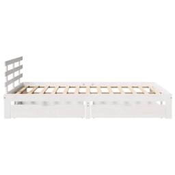 Berkfield Home Decorative Bed Frame with Drawers without Mattress White 120x200 cm - Size: Small Double - thumbnail 5