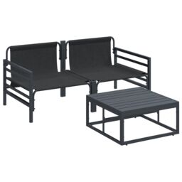 Berkfield Home Garden Sofa Set 3 pcs Anthracite Steel - thumbnail 7