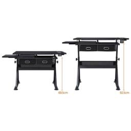 VOGREX Black Adjustable Drafting Table Stool Set Architect Drawing Desk - thumbnail 3