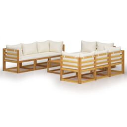 Berkfield Home 9 Piece Garden Lounge Set with Cushions Solid Wood Acacia (UK/IE/FI/NO only) in Brown - thumbnail 2