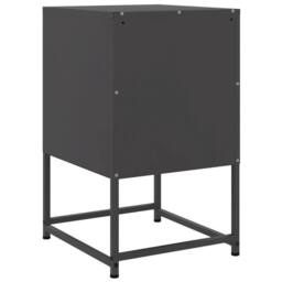 Berkfield Home Durable Bedside Cabinet Black 36x39x60.5 cm Steel - thumbnail 8