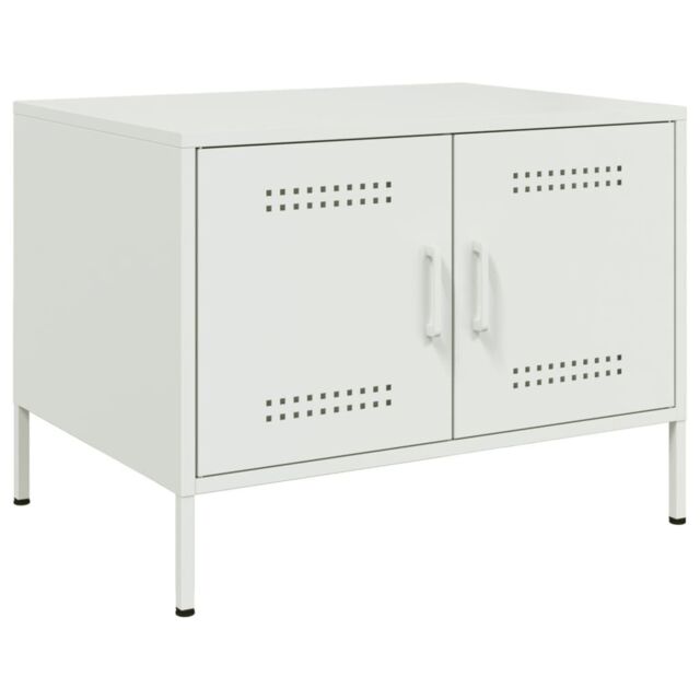 Berkfield Home Coffee Table White 68x50x50.5 cm Steel - image 1