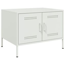 Berkfield Home Coffee Table White 68x50x50.5 cm Steel - thumbnail 1