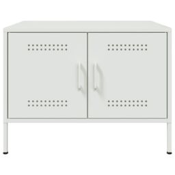 Berkfield Home Coffee Table White 68x50x50.5 cm Steel - thumbnail 5