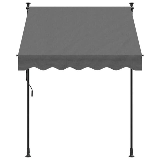 Berkfield Home Retractable Awning Anthracite 150x150 cm Fabric & Steel in Dark Grey - image 1