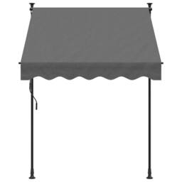 Berkfield Home Retractable Awning Anthracite 150x150 cm Fabric & Steel in Dark Grey
