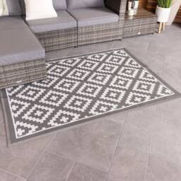 Charles Bentley Lightweight Waterproof Indoor/Outdoor Rug in Stone - Size: 170 cm x 120 cm - thumbnail 2