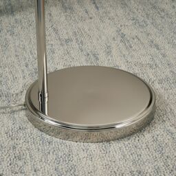 Pagazzi Brunswick Polished Nickel & Glass Task Floor Lamp in Silver - thumbnail 5
