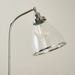 Pagazzi Brunswick Polished Nickel & Glass Task Floor Lamp in Silver - thumbnail 3