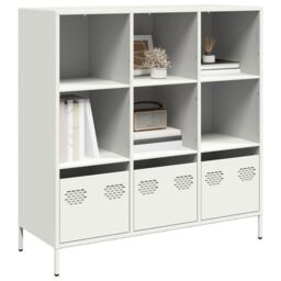 Berkfield Home Highboard¬†White 101.5x39x103.5 cm Steel in White - thumbnail 1