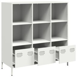 Berkfield Home Highboard¬†White 101.5x39x103.5 cm Steel in White - thumbnail 4