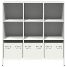 Berkfield Home Highboard¬†White 101.5x39x103.5 cm Steel in White - thumbnail 5