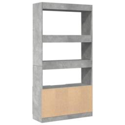 Berkfield Home Highboard¬†Concrete Grey 92x33x180 cm Engineered Wood - Size: 92 x 33 x 180 cm - thumbnail 7