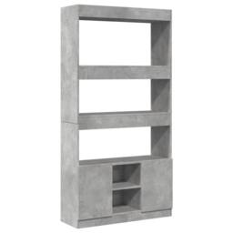 Berkfield Home Highboard¬†Concrete Grey 92x33x180 cm Engineered Wood - Size: 92 x 33 x 180 cm - thumbnail 3
