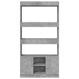 Berkfield Home Highboard¬†Concrete Grey 92x33x180 cm Engineered Wood - Size: 92 x 33 x 180 cm - thumbnail 5
