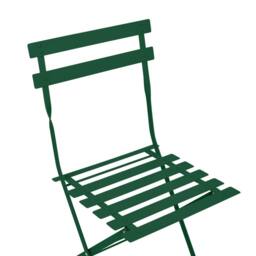 Wyld and Coco Dark Green 3 Piece Folding Bistro Set Steel Slatted Back Space - thumbnail 9