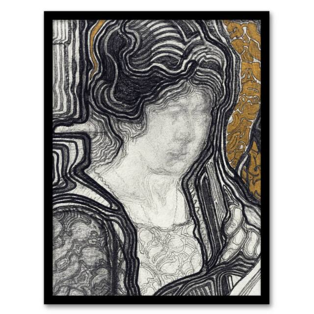 "Artery8 Woman Portrait Playing Cello Reijer Stolk Framed Wall Art Print in Grey - Size: W12"" x H16""" - image 1