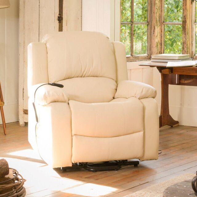 Artemis Home Glendale Electric Riser Recliner with Massage & Heat in Cream - image 1